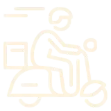 Ícone de delivery: entregador de moto